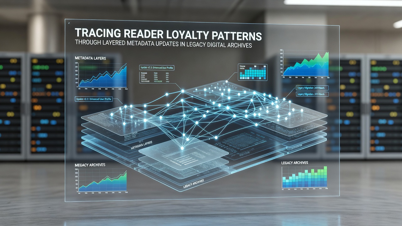 Detailed view of metadata layers displaying accumulated reader access data and loyalty indicators in an archival database